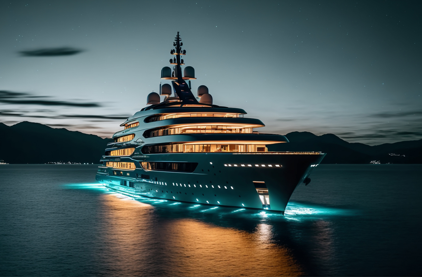 LED Lights on Luxury Yachts