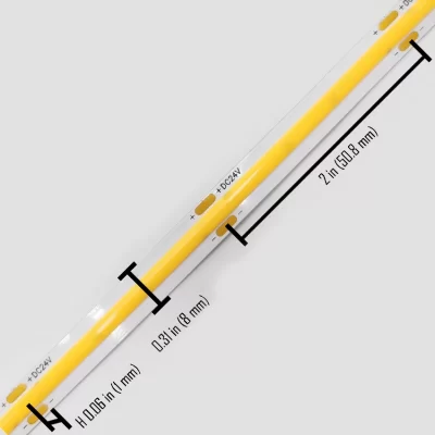 LED Strip Light COB WW 3000K 50W 8mm - Image 2