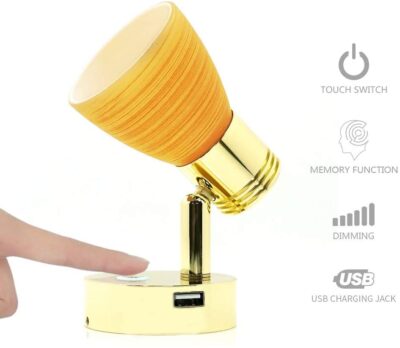 Reading lamp with copper USB port warm light (2800-3200K) - Image 2